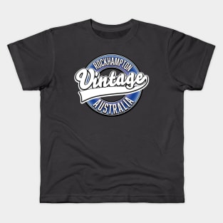 Rockhampton Australia vintage style logo Kids T-Shirt